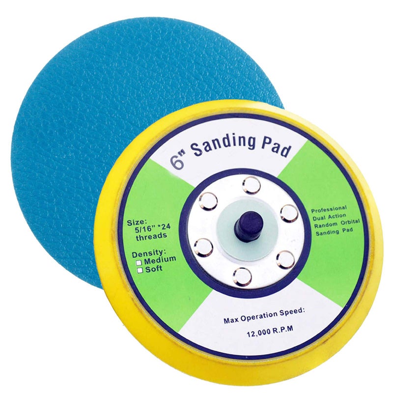 Asabocai 1Pcs PSA Sanding Pads and Backing Pad for Dual Action Air Sander (6 inch) - Image 1